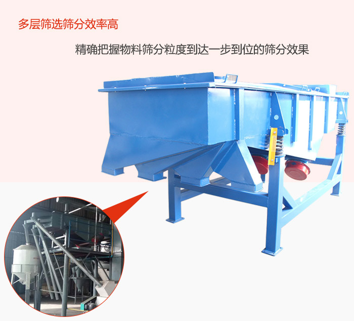 多層篩選篩分更高效，精度把握物料篩分粒度到達一步到位的篩分效果。
