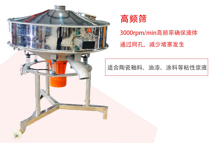 該產(chǎn)品是針對(duì)漿液過(guò)濾設(shè)計(jì)的一種高頻篩分機(jī)。