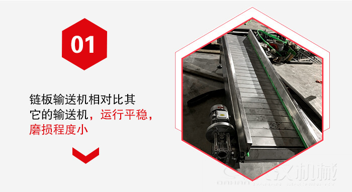 鏈板輸送機(jī)的運(yùn)行平穩(wěn)，磨損程度小的展示圖